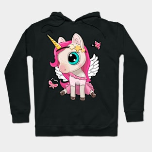 Cute unicorn in a dress. Hoodie